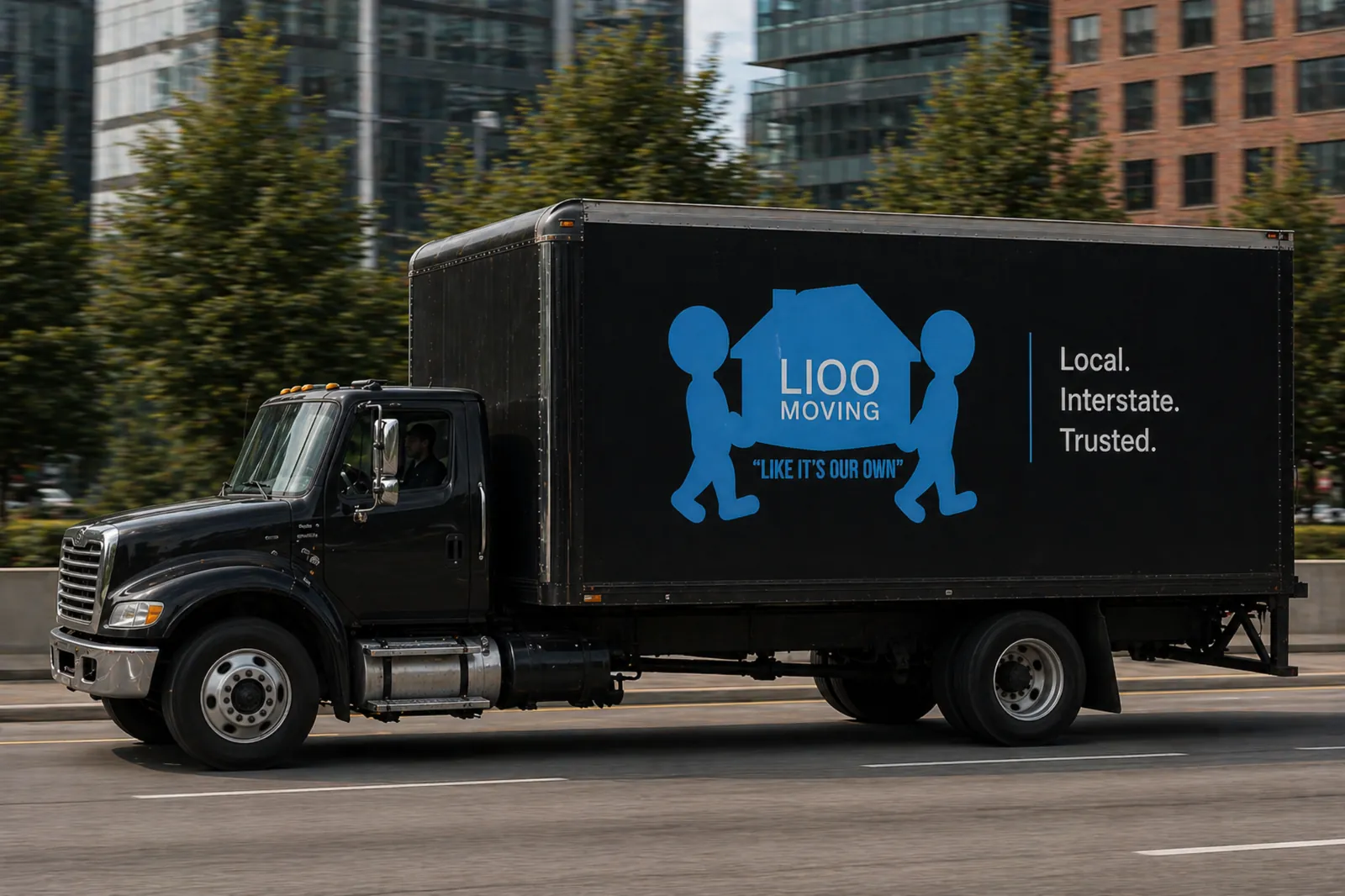 LIOO Moving truck in route from Atlanta, GA on a long-distance move