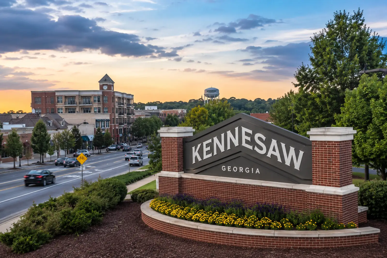 Downtown Kennesaw near the historic depot and Main Street, where LIOO Moving serves local residents