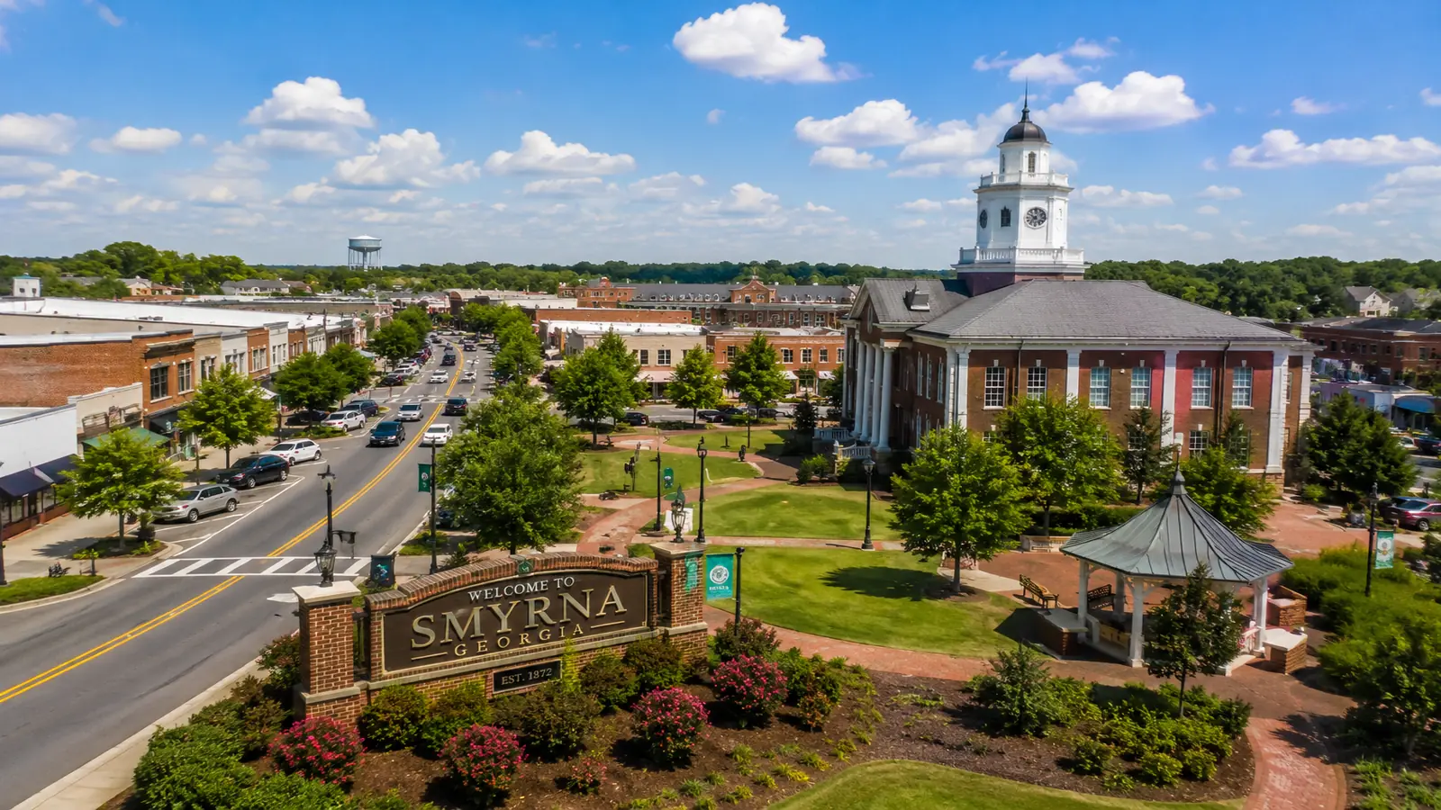 Downtown Smyrna, Georgia city center near Market Village, serving local residential and commercial moving customers